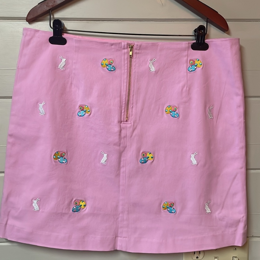 Castaway Nantucket ALI Skirt Stretch Twill PINK WITH EASTER Theme Size 16. - Picture 7 of 13